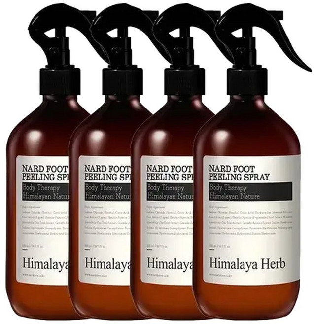 [부케가르니]히말라야 허브 나드 발각질 필링 스프레이 500ml x4개, 1개, 4개