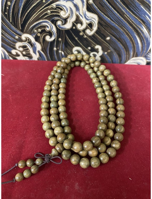 京綸 6mm-10mm 108顆佛珠念珠 黑檀/非洲小葉紫檀/芭比檀木/綠檀/雞翅木/紅酸枝, 1個, 綠檀木,6mm