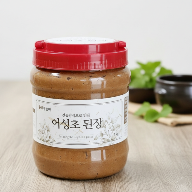 혜정농원 국산 콩 재래식 전통 메주 약모밀 어성초된장 한식 집 된장, 1개