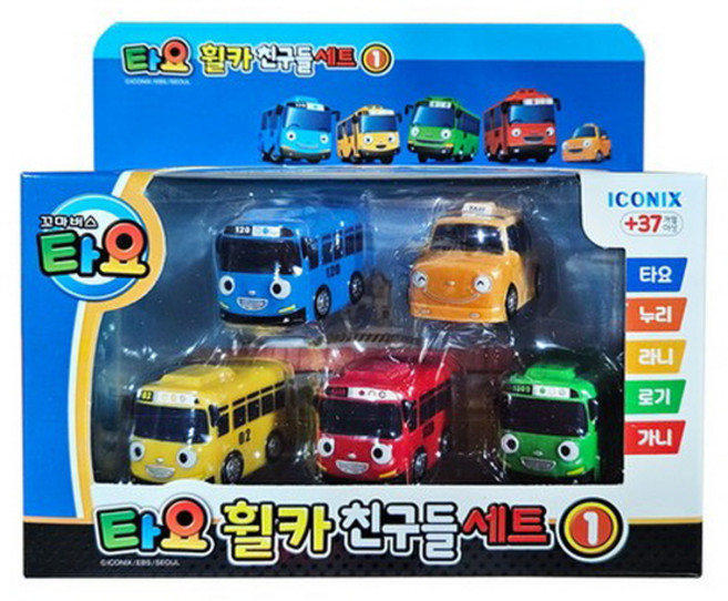 타요 휠카 친구들세트 1 누리 라니 로기 가니 미니카
