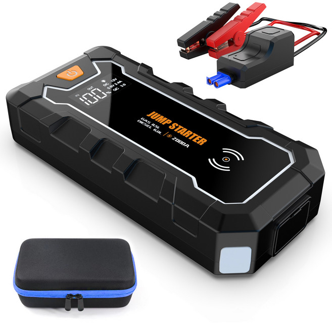 풀라로스 보조배터리 긴급시동 점프스타터+스마트 점프 케이블+ 파우치백 22200mAh, 1개