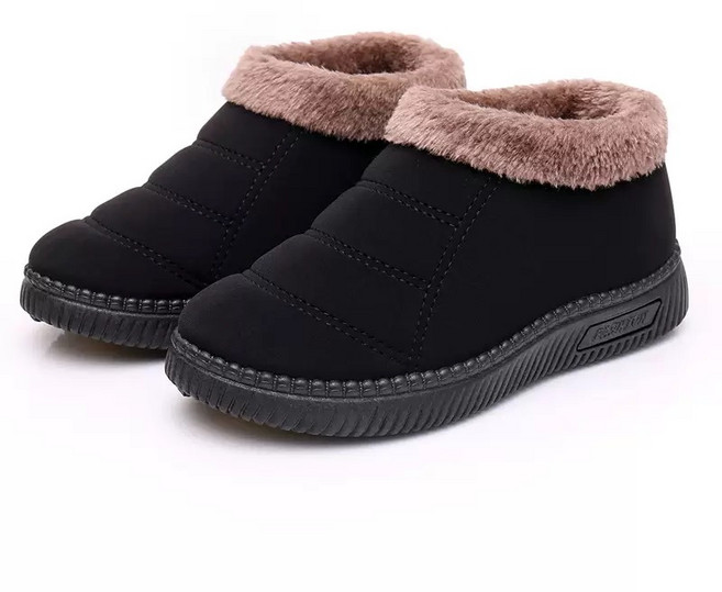 BLTER 여성 겨울 방한화 미끄럼방지 엄마 할머니 털신발 발편한 슬립온 기모 털 따뜻한 볍고 편한 여성신발 데일리 캐주얼 발편한 단화BLC6