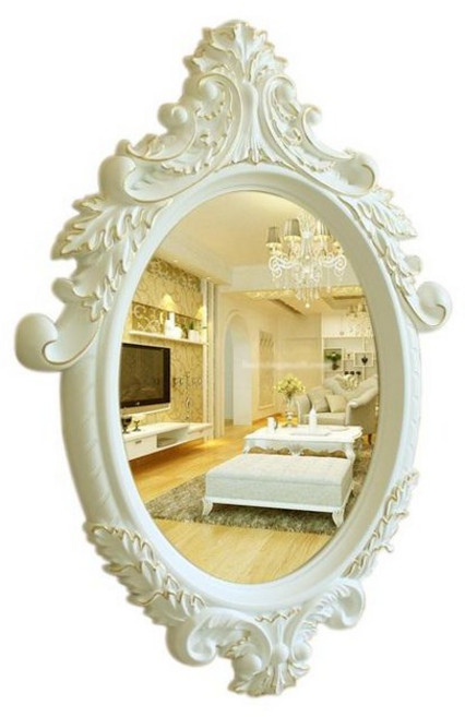 엔틱 거울 앤틱 빈티지 클래식 앤티크 아치 골드 스툴 조명 화장대 전신 기타 대형, E. 소형 보리 골드 트림 46 x 64cm