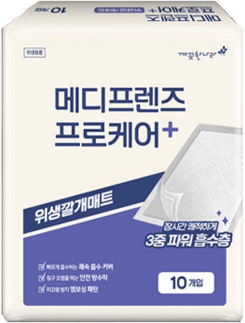 깨끗한나라 The 편안한 봄날 위생 깔개매트, 10개입, 4개
