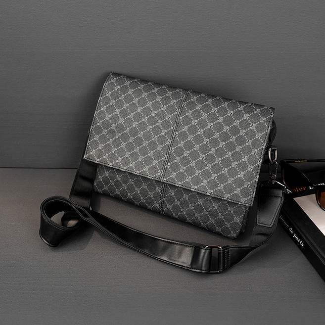 남성 트렌디 바이커 스타일 숄더 크로스 메신저백