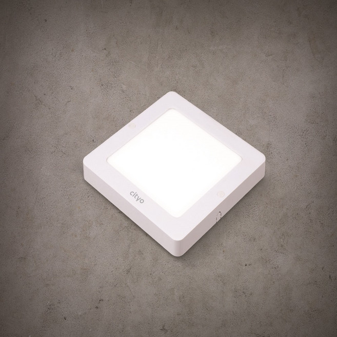 씨티오 LED 홈엣지 사각 직부등 16W 주광색 베란다 조명, 1개