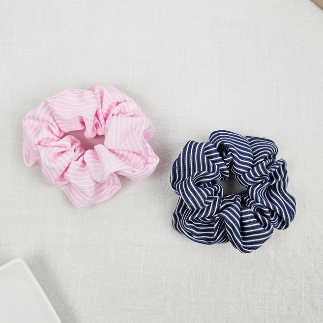 무이토린다 [1+1] 데일리 캐주얼 스트라이프 곱창머리끈