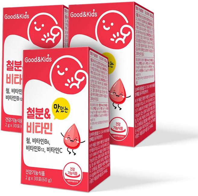 굿앤키즈 맛있는 키즈 철분 비타민, 2g, 90개