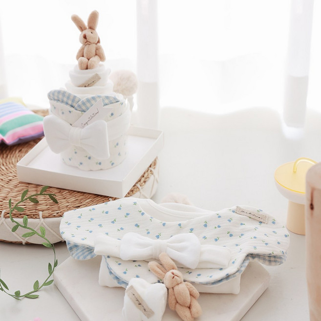 [출산백일선물] 우이동금손 블레스 아기옷 케이크 5종세트(선물포장)