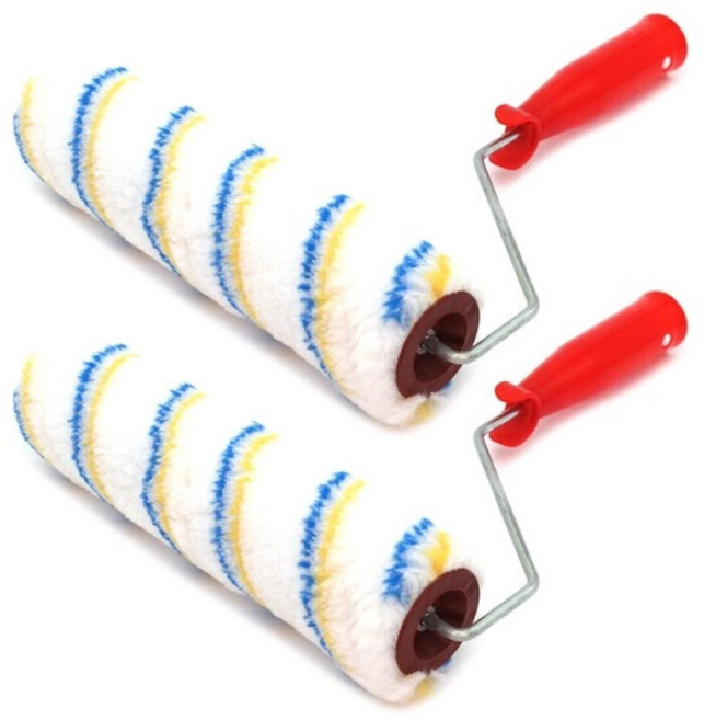 아이베란다 벽면 페인트 롤러 양모 브러시 브러쉬 핸들, 2개
