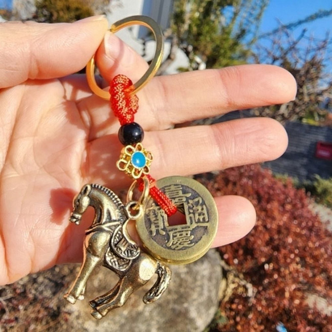 청동 띠별열쇠고리 12지신 키홀더 액막이소품 풍수 dailycojan*0601059901EA