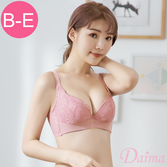 Daima黛瑪 蕾絲內衣 軟鋼圈內衣 大罩杯 (一見傾心)機能薄杯透氣內衣 不悶熱