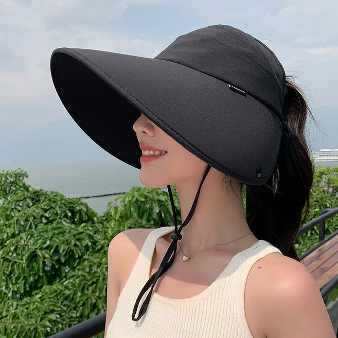 픽앤미 여성 썬캡 챙넓은 햇빛가리개 자외선 차단모자