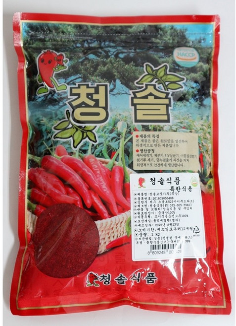 청솔식품 특한식용 고추가루1kg 1개, 1kg