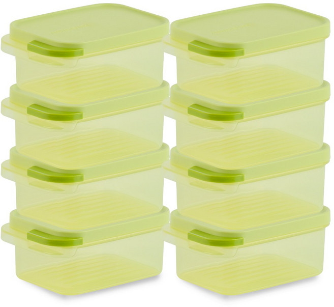 숨프레쉬 냉동밥 보관용기 8개 450ml 그린에디션