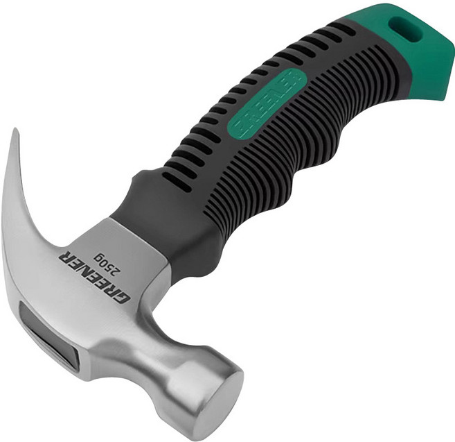 Greener 迷你羊角槌，250g，高碳鋼錘頭，TPR橡膠防滑手柄, 1個, 無