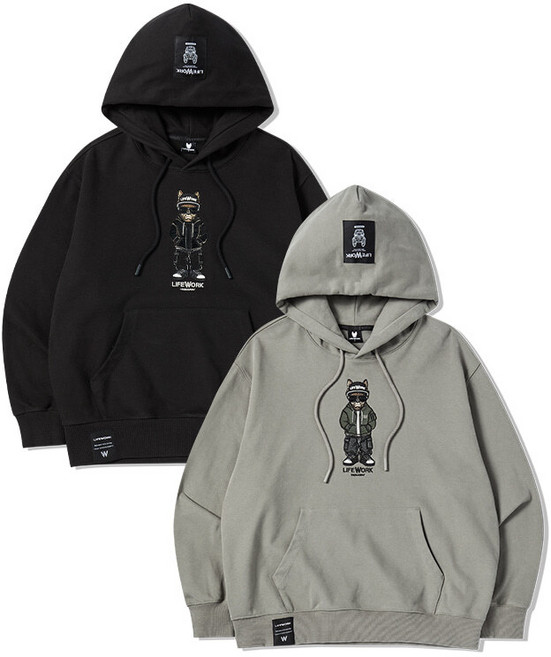 [AK평택점] [라이프워크] 공용) 힙독 아플리케 후드 티셔츠(LW253HD107)