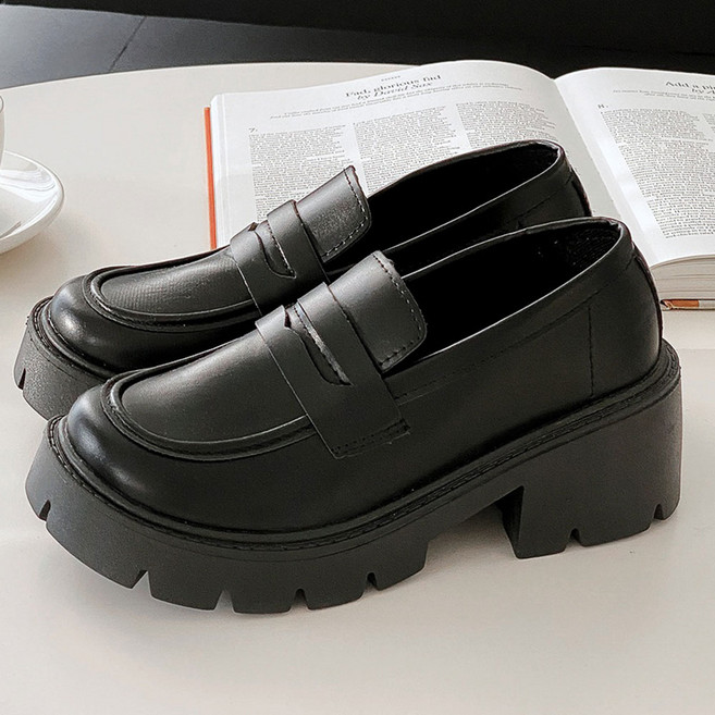 꼼지락 여성 통굽 키높이 플랫폼 로퍼 7CM