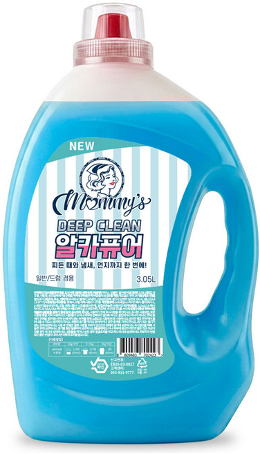마미스 알칼리 액체세제 딥클린 알카퓨어젤, 1개, 3.05L