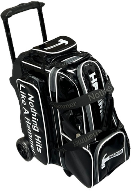 햄머 럭셔리 투볼 롤러 락카백 2볼백 볼링가방 볼링백 볼링용품 사은품증정, 볼타월 1매 (색상랜덤), 블랙, 1개