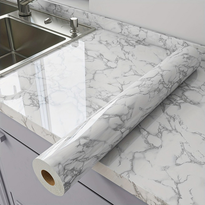 레디보드 대리석 시트지 60cm x 3m, 마블화이트