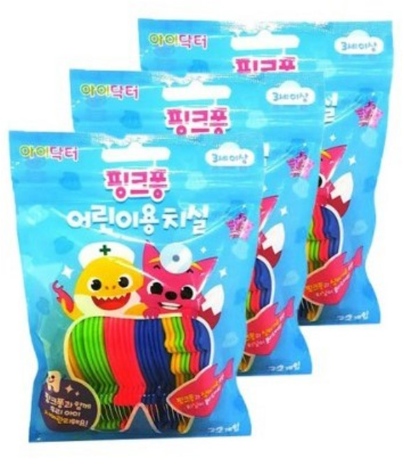 핑크퐁 어린이 치실 32p, 9개, 32개입