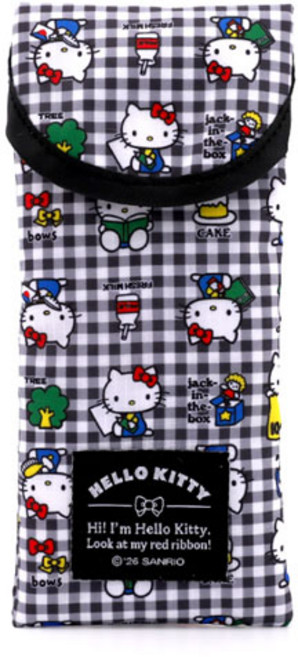 산리오 헬로키티 플랫 파우치, 1개, 혼합색상