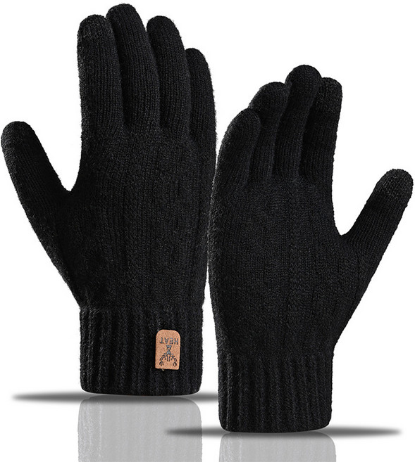 제리앙 겨울 니트 장갑 알파카 방한 스마트 터치 보온 남녀 러닝 스키