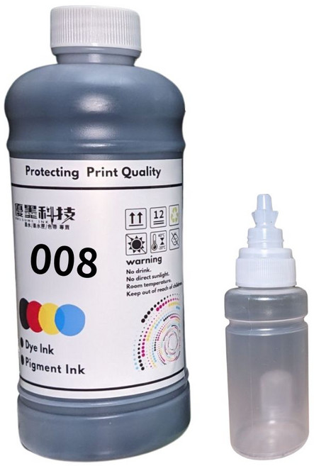 優墨 商業用500ml 相容防水型 贈空瓶, 黑 BK(需統編請備註),664型, 008