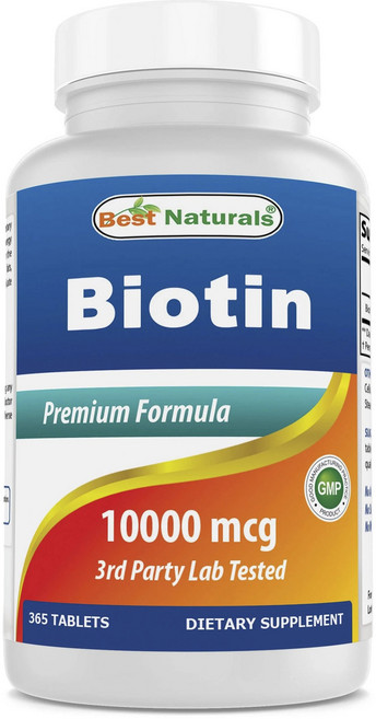 Best Naturals 生物素每日錠 10000mcg, 1個, 365顆