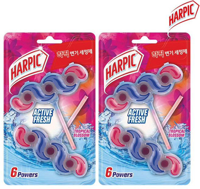 하픽 액티브 프레쉬 트로피칼 블로썸향 변기세정제 35g 2입 x2개, 2개, 70ml