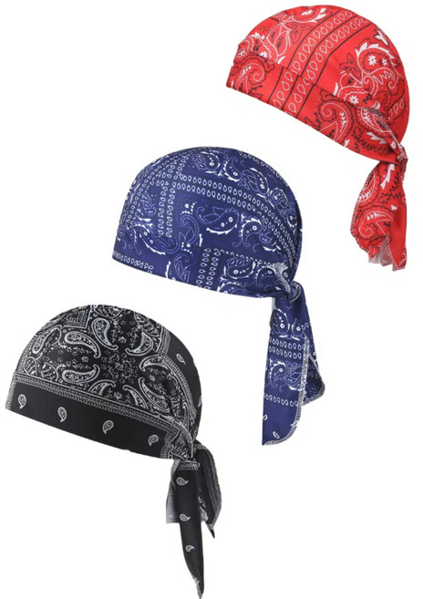 복복복 남자 여자 빠른 건조 야외 스포츠 두건 1+1+1, 1세트, 블랙+빨강+블루