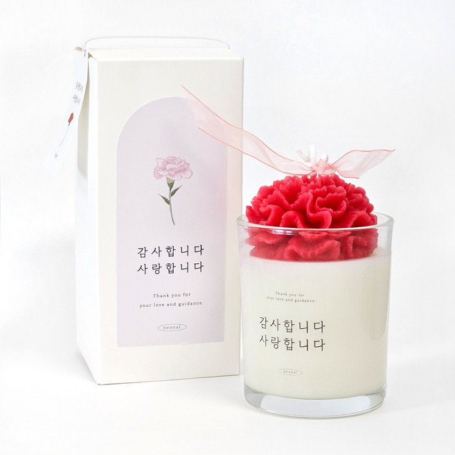 어버이날 스승의날 선물 카네이션캔들 향초 7온즈, 수선화, 1개