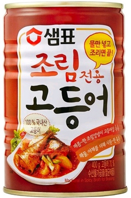 샘표 조림 전용 고등어 통조림, 400g, 1개