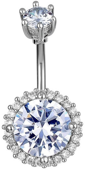 圓鑽六爪肚臍環 鈦鋼材質 歐美風格