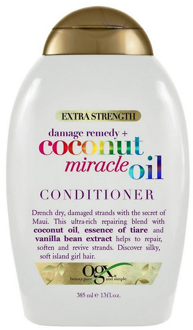 오지엑스 엑스트라 스트렝스 데미지 레메디 + 코코넛 미라클 오일 컨디셔너, 1개, 385ml