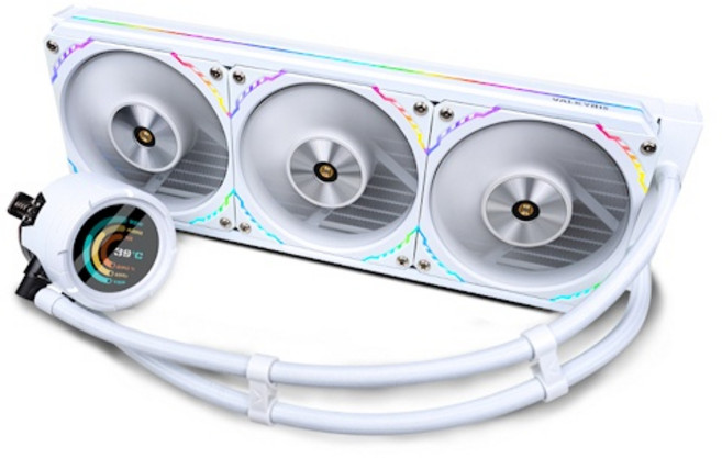 발키리 발키리 V360 ARGB (화이트) LCD S12LCP 수냉쿨러, 1개