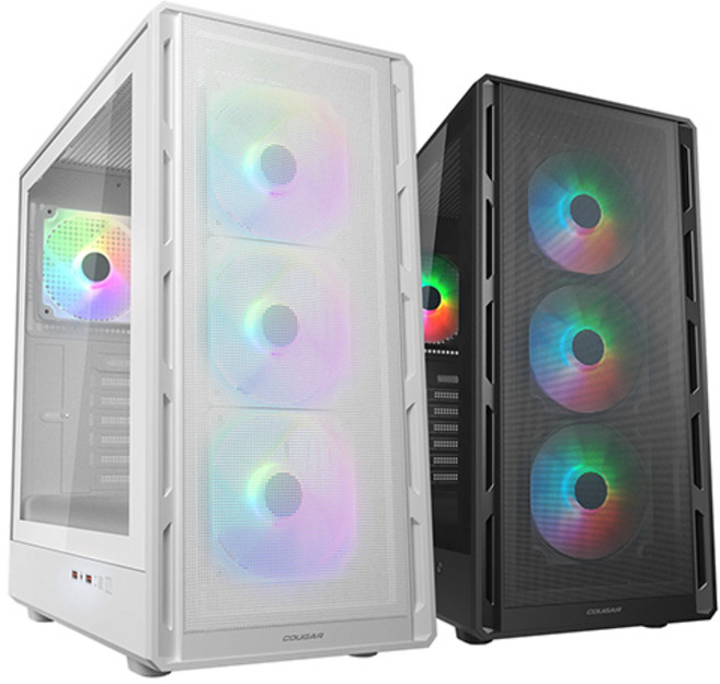 COUGAR AIRFACE PURE RGB (화이트) 케이스-미들타워, 1개