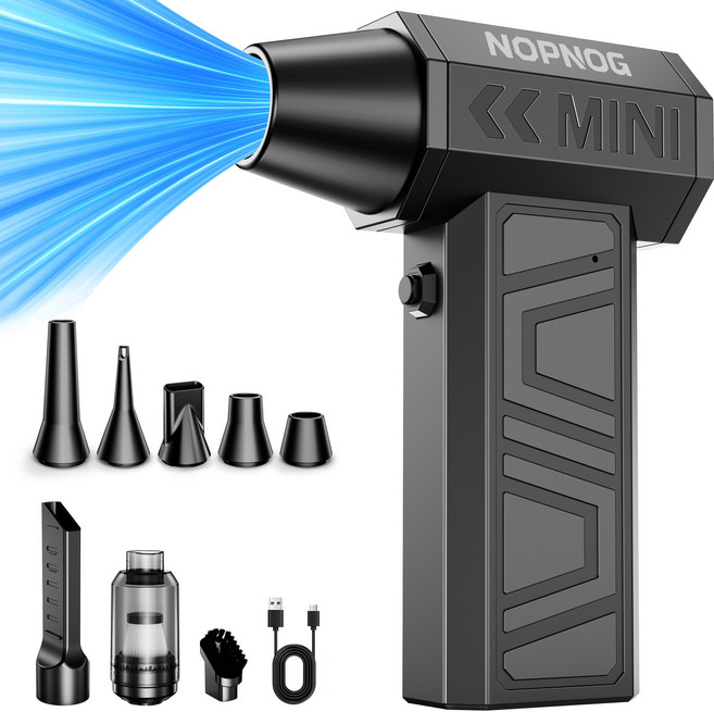 2in1 진공청소기 송풍기 초강력 바베큐 착화 선풍기 캠핑필수품 자동차 컴퓨터 세척용140000RPM, X3S, 흑색