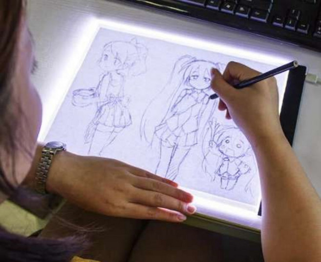 LED 라이트 패널 드로잉 도광판 밝기조절 그림 보드