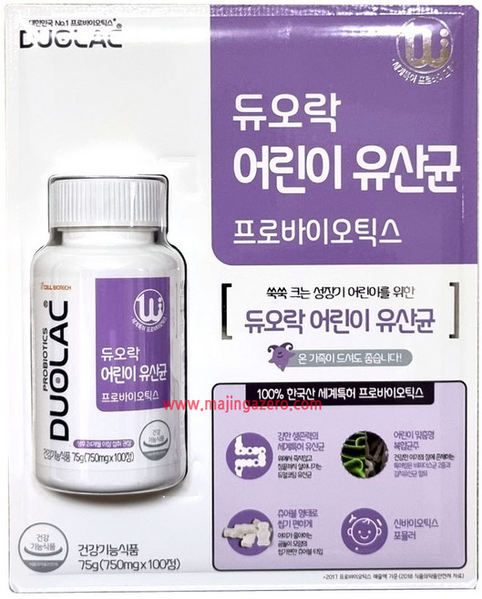 듀오락 키즈 유산균 750mg*100정, 100정, 1개