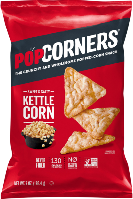 Popcorners 카니발 케틀 팝트 콘 칩, 198g, 1개