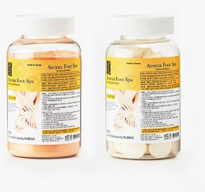 [풋케어] 루벤스 풋스파 아로마 족욕제 450g, 파우더(가루), 1개, 1개입