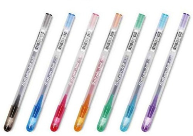 자바 소프트핀젤 세필용 중성볼펜 0.38mm 낱색, 빨강