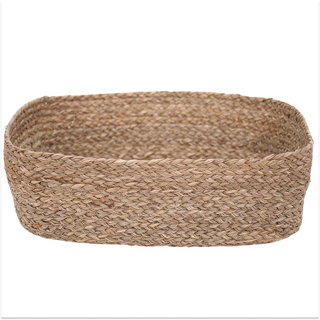 쏠리또 밀짚 바구니 라탄 인테리어 감성 수납바구니, 1개