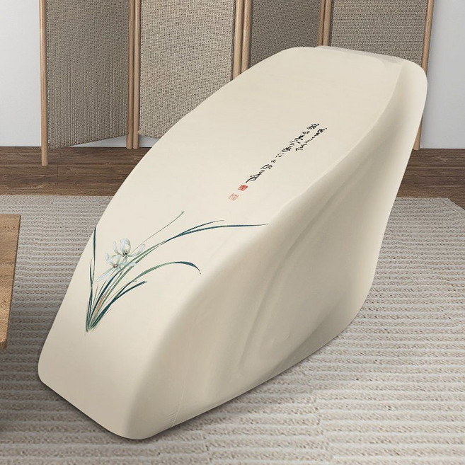 안마의자 커버 덮개 마사지의자 안마기 시트, 15. 푸른 꽃과 나비