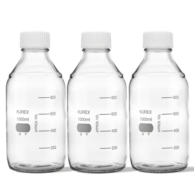 mir 韓國製刻度玻璃瓶, 3個, 1L