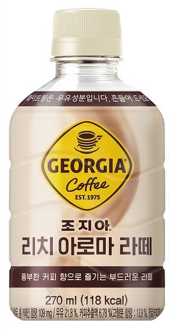 조지아 리치 아로마 라떼 270ml, 1개