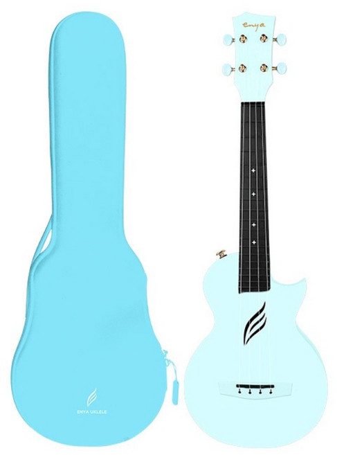 엔야 노바 U 우쿨렐레 23인치 카본 콘서트 픽업 EQ 장착형 ENYA NOVA U, 23인치 스카이블루 픽업 EQ, 1개