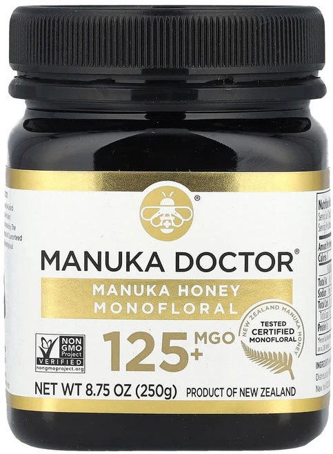 Manuka Doctor 마누카 꿀 단일꽃꿀 MGO 125+ 250g(8.75oz), One Color, 1개 - 쿠팡